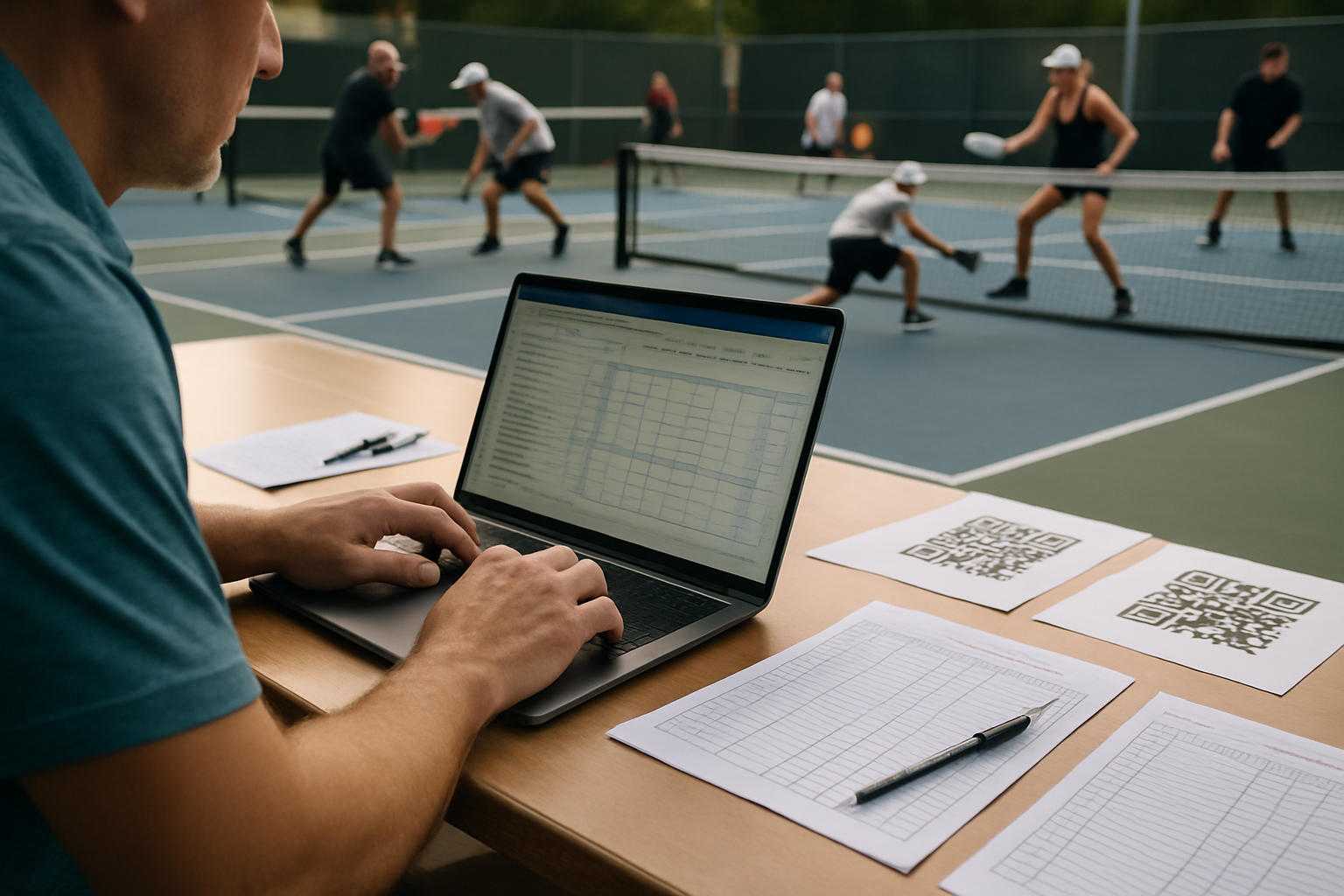 Publier les résultats d'un tournoi de pickleball en direct